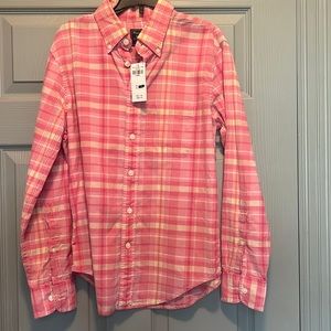 Great addition to your wardrobe, pink plaid Abercrombie button